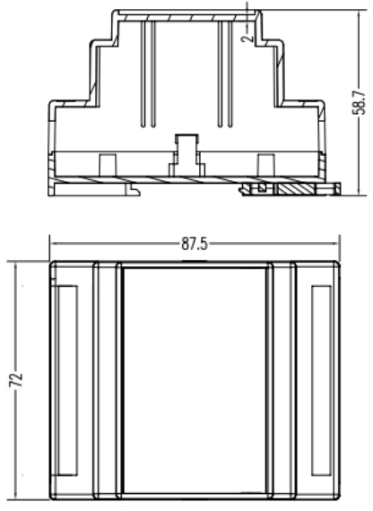CAZT-R4四通道數(shù)字變送器外形尺寸圖 CAZT-R4四通道數(shù)字變送器外形尺寸圖